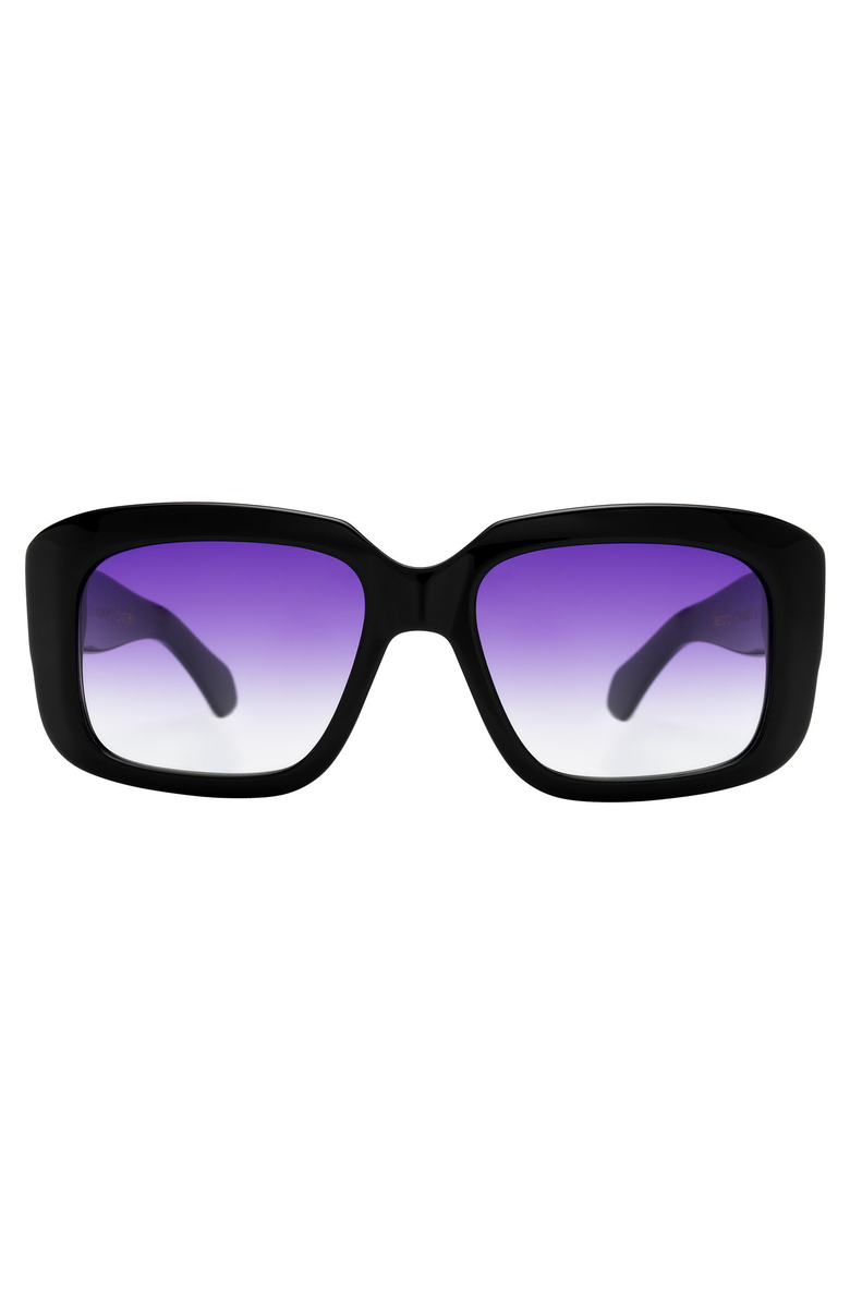 Illesteva Geno Sunglasses, Main, color, Black / Purple