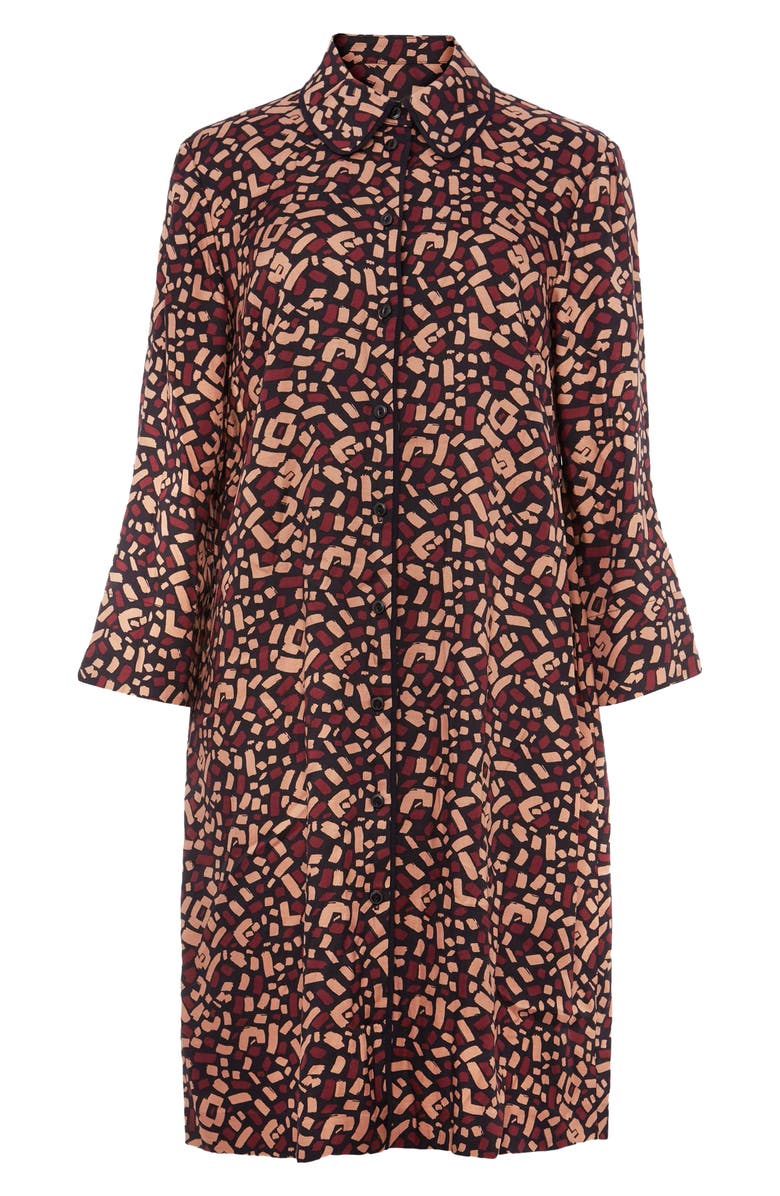 Hobbs Aubery Abstract Print Shirtdress, Alternate, color, 