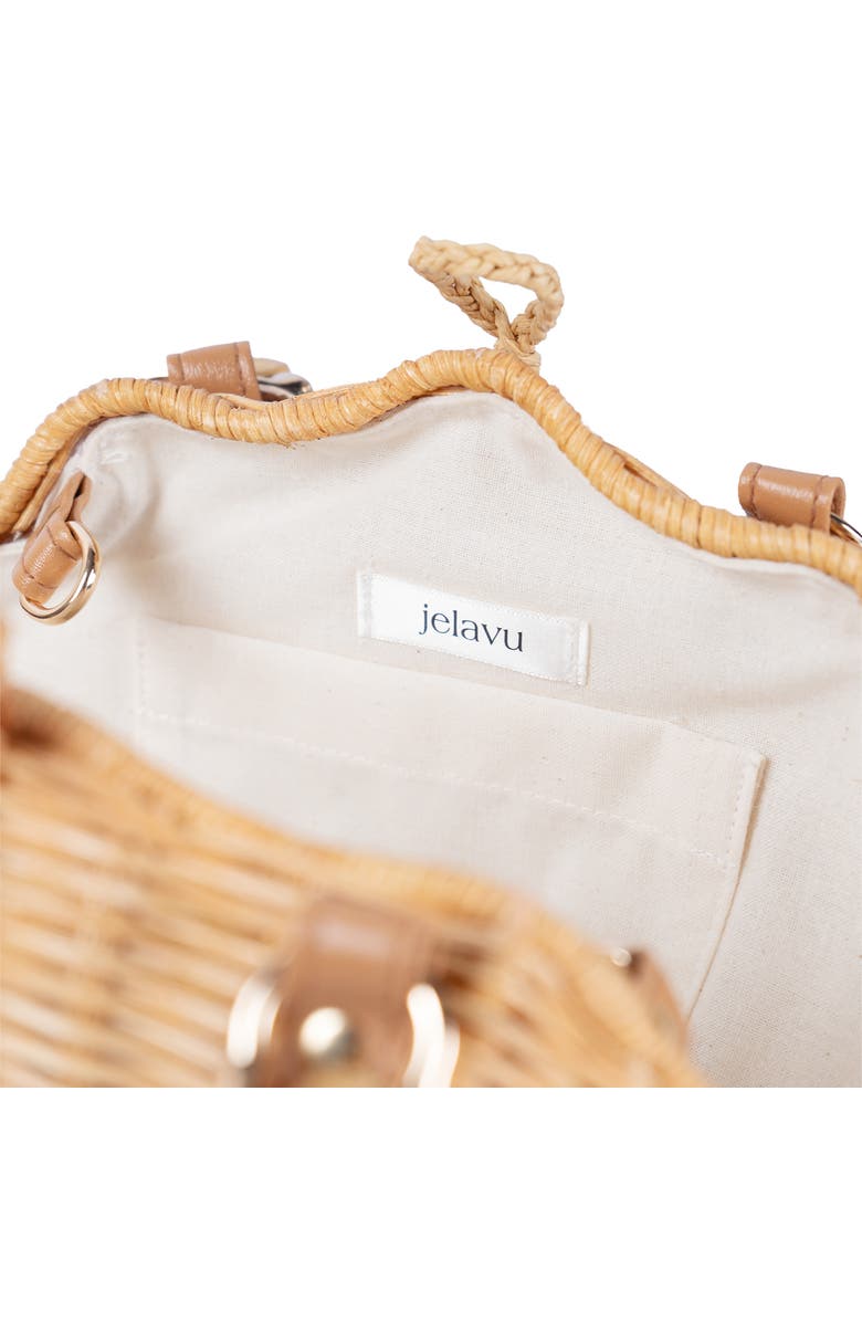 Jelavu Shelly Handwoven Rattan Seashell Bag, Alternate, color, Natural