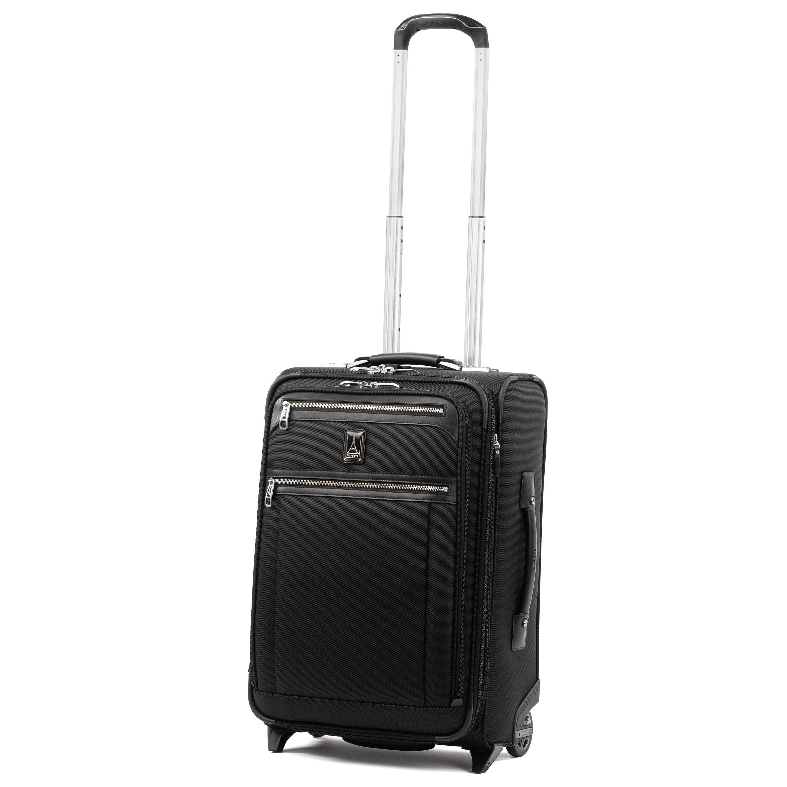 TRAVELPRO Platinum Elite Softside Expandable Carry-On 22-Inch  2 Wheel Upright Luggage, Alternate, color, Shadow Black