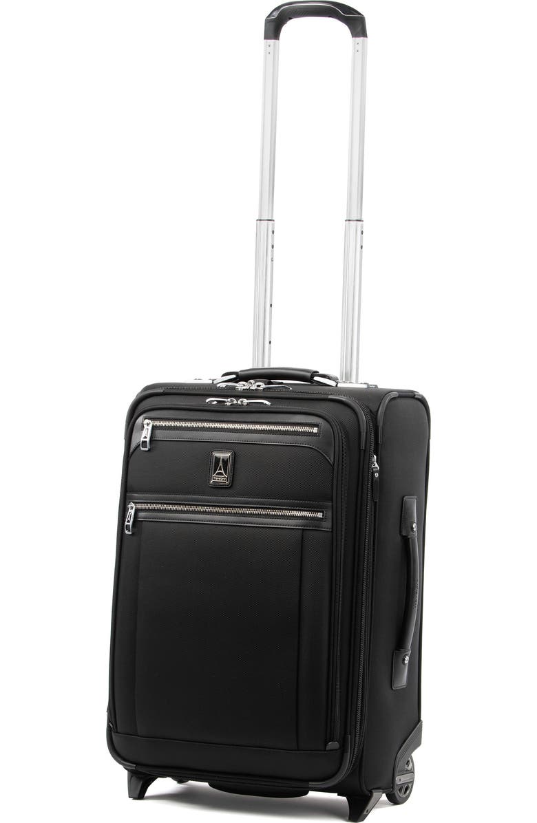 TRAVELPRO Platinum Elite Softside Expandable Carry-On 22-Inch 2 Wheel Upright Luggage, Alternate, color, Shadow Black