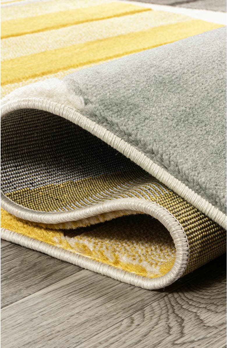 JONATHAN Y Nicky Geometric Striped Circles Area Rug, Alternate, color, Gray/Yellow/Cream