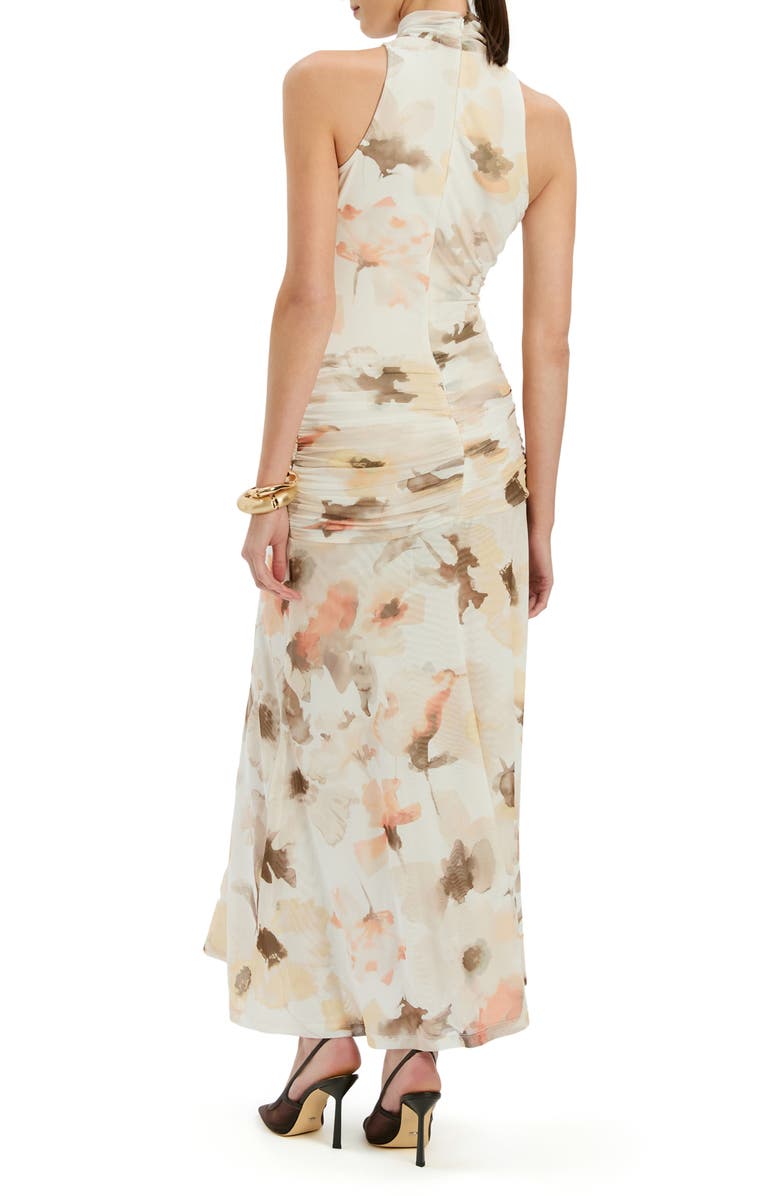 Bardot Leanna Floral Mesh Maxi Dress, Alternate, color, Ivory Floral
