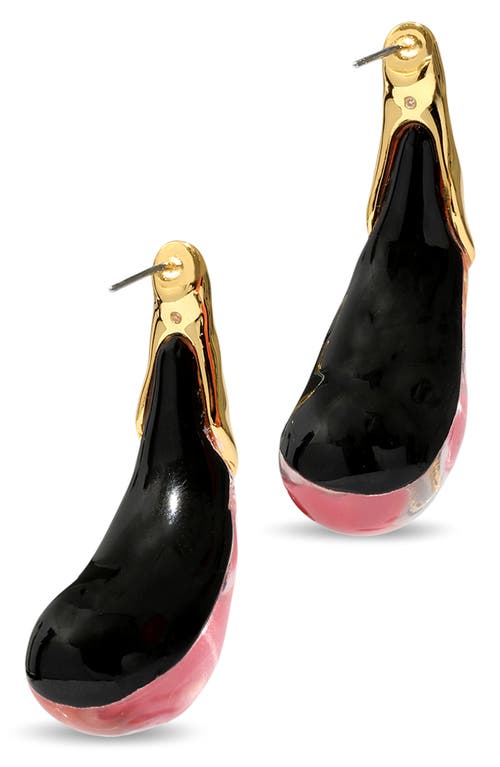 ALEXIS BITTAR ALEXIS BITTAR LIQUID LUCITE® ARCHED LARGE DROP EARRINGS 