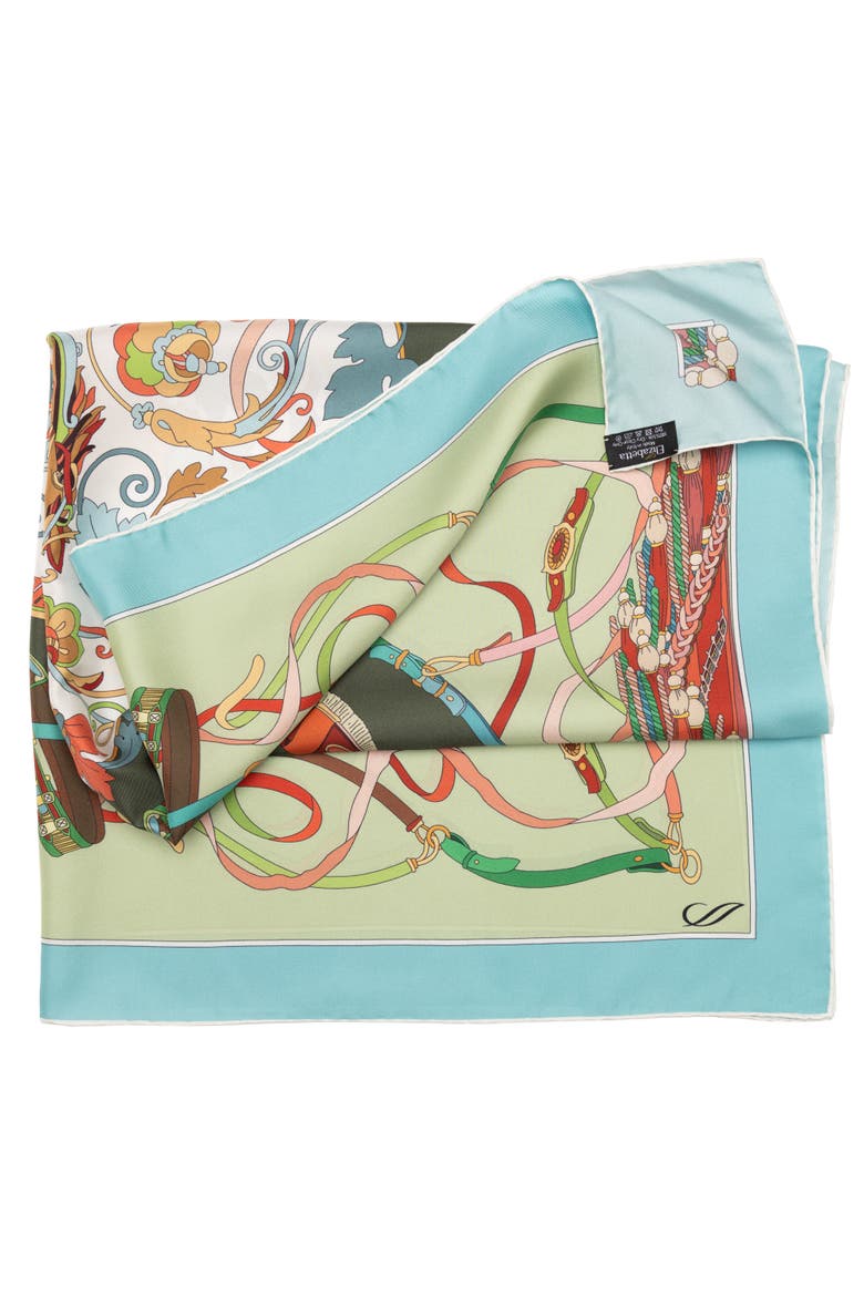 Sella Nobile - Silk Foulard for Women, Alternate, color, Green