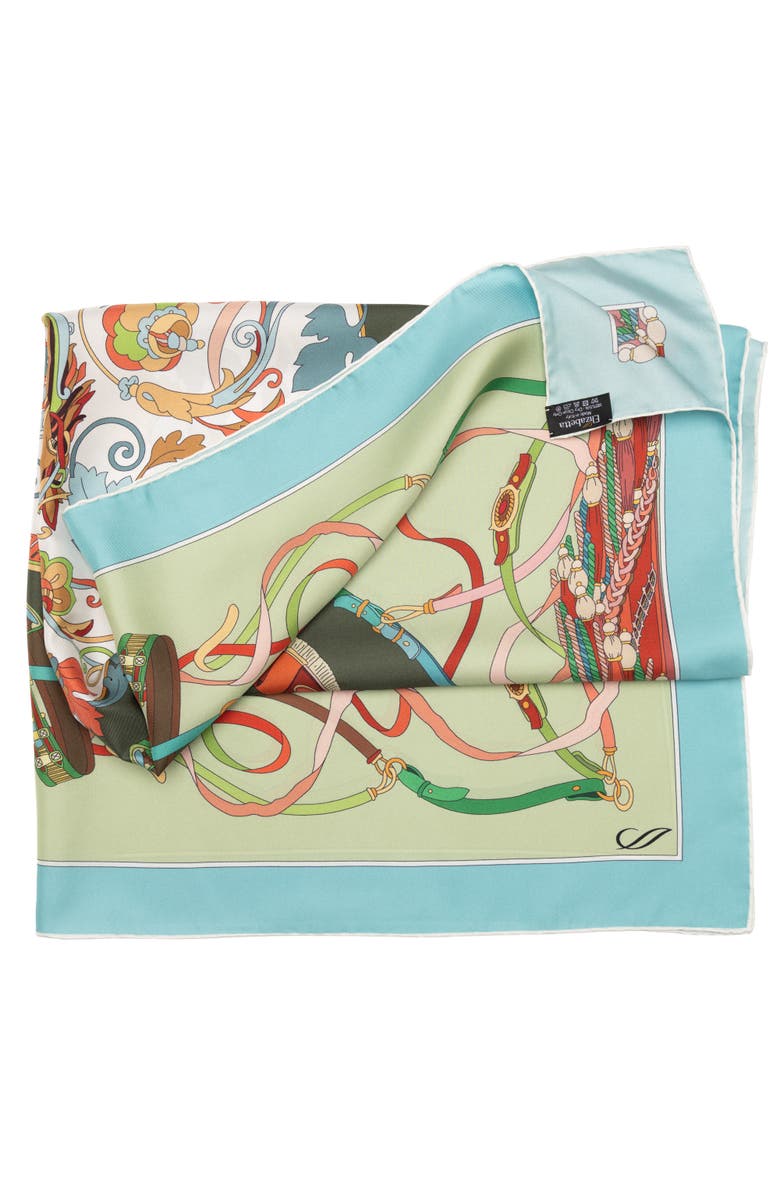 Elizabetta Sella Nobile - Silk Foulard for Women, Alternate, color, Green