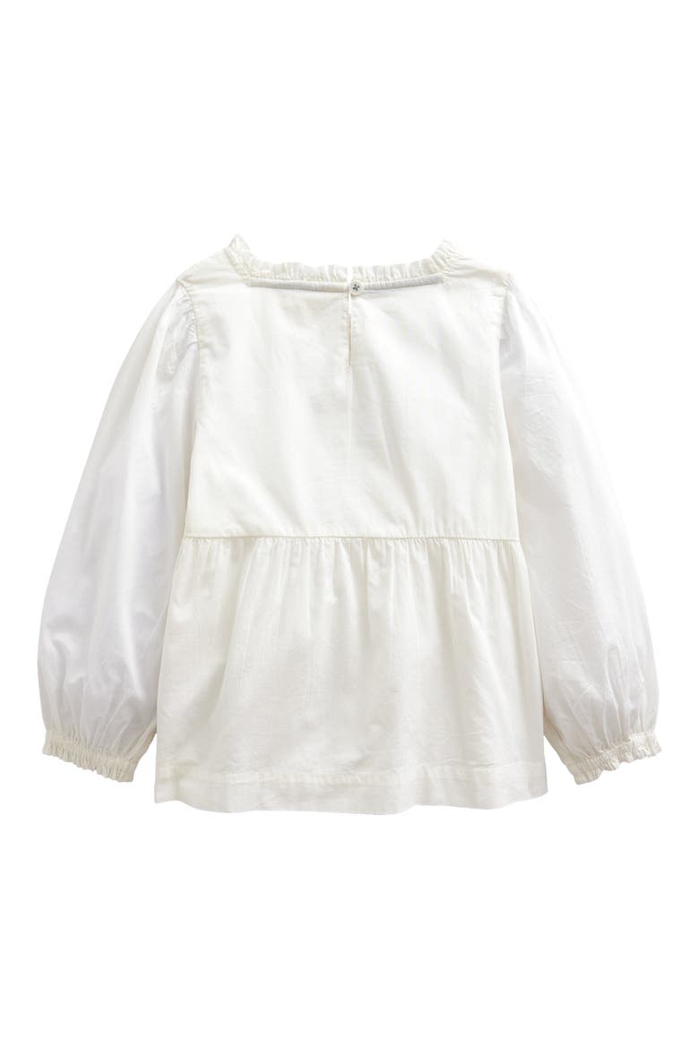Kids' Floral Embroidered Cotton Blouse, Alternate, color, IVORY