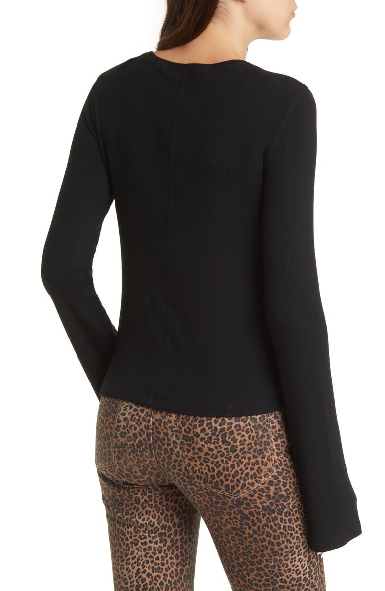 FRAME Long Sleeve Rib Top, Alternate, color, 