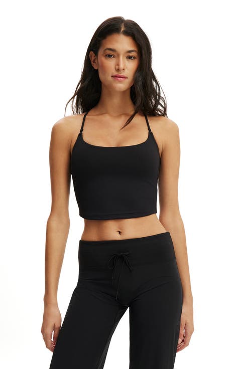 Women's Active Ultra Soft Cropped Twist Back Tank