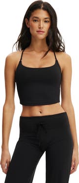 COTTON ON BODY Women's Active Ultra Soft Cropped Twist Back Tank