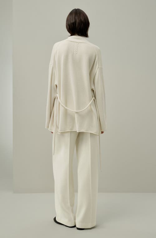 Lilysilk Cashmere Lounge Wrap Cardigan In White