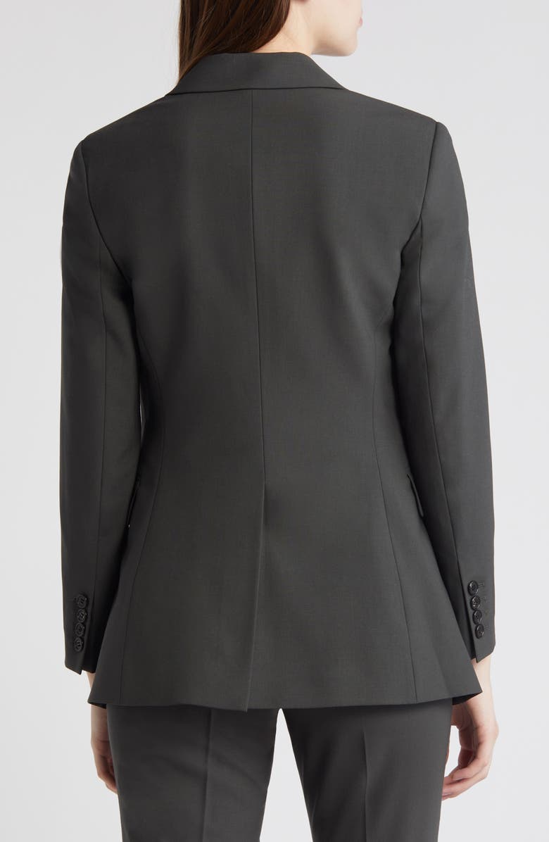 Theory Stretch Wool Cutaway Blazer, Alternate, color, Dark Olive