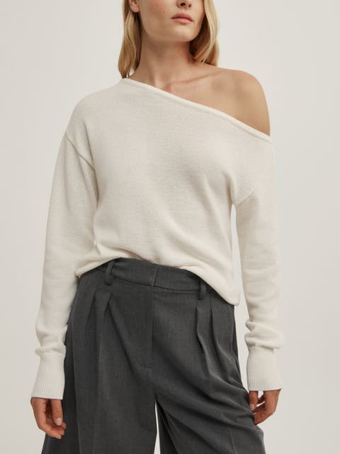 Asymmetric Long-sleeve Knit