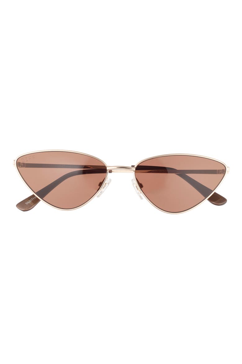 Tabitha 60mm Cat Eye Sunglasses, Main, color, GOLD/ BROWN