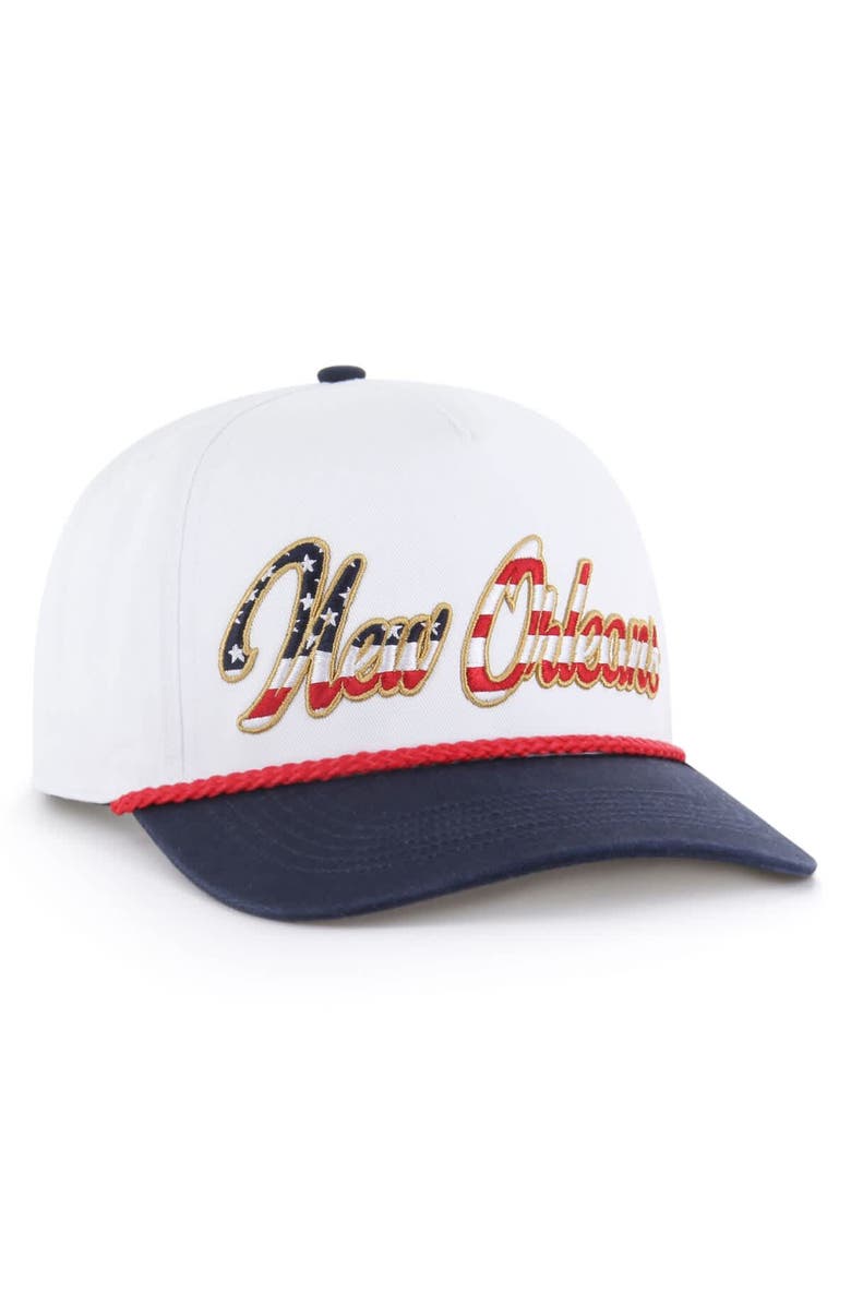 '47 Men's '47 White New Orleans Saints Patriotic Overhand Hitch Adjustable Hat, Alternate, color, White