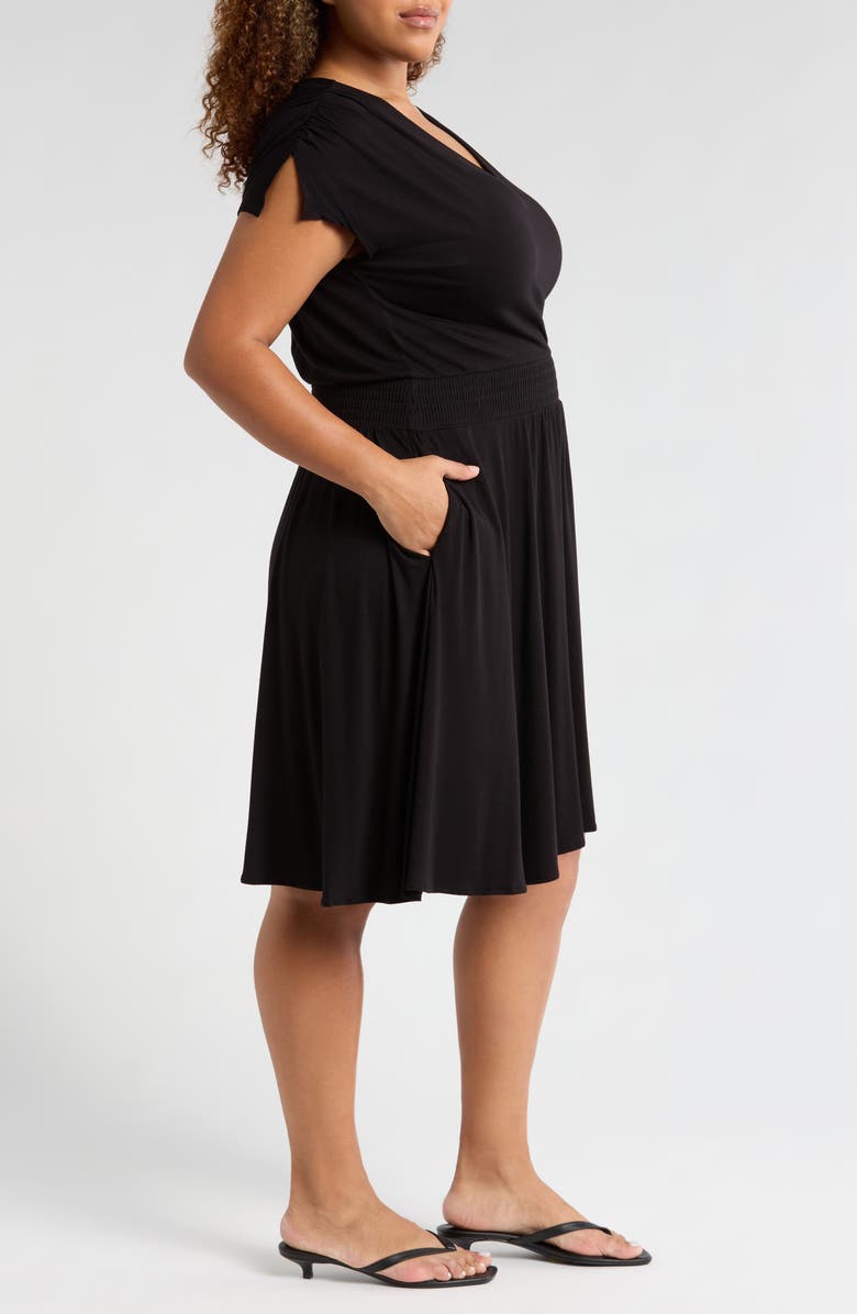 Universal Standard Piper Stretch Jersey Dress, Alternate, color, Black