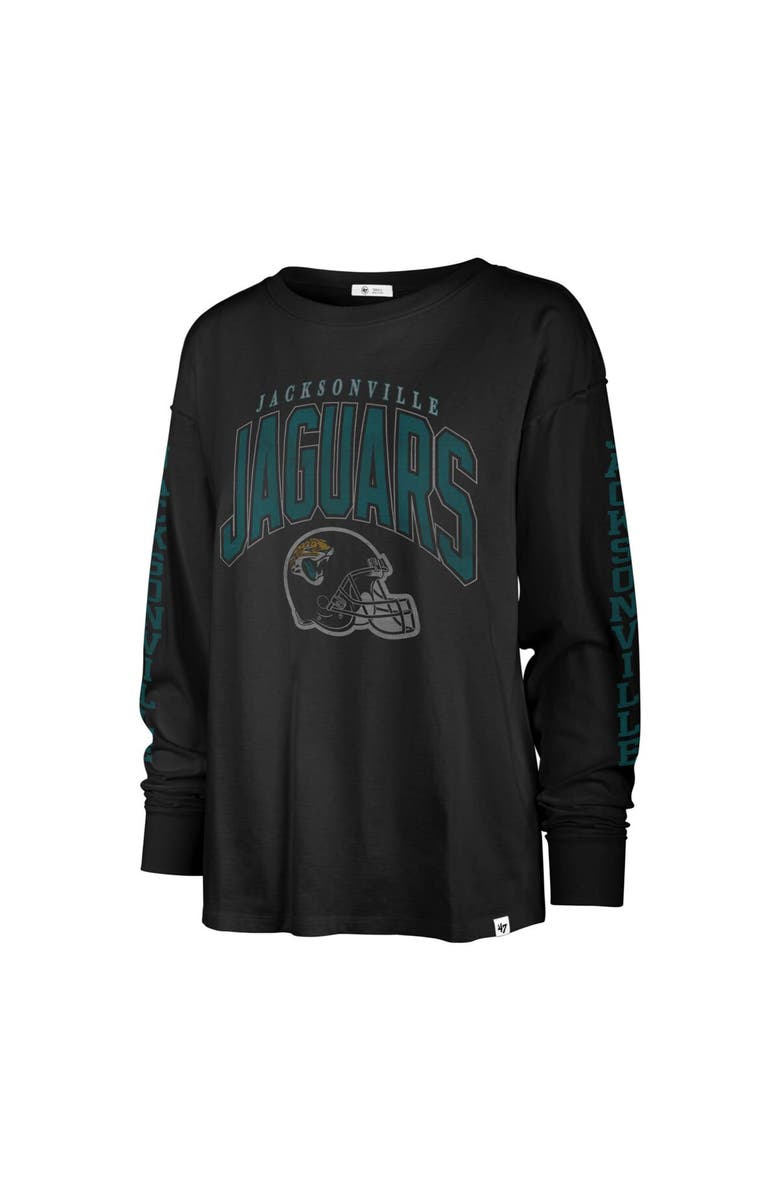 '47 Women's '47 Black Jacksonville Jaguars Tom Cat Long Sleeve T-Shirt, Alternate, color, 