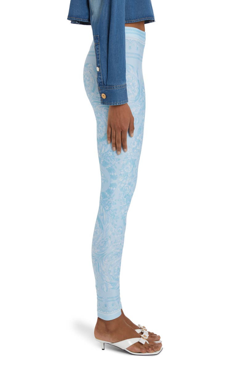 Versace Baroque Print Leggings, Alternate, color,