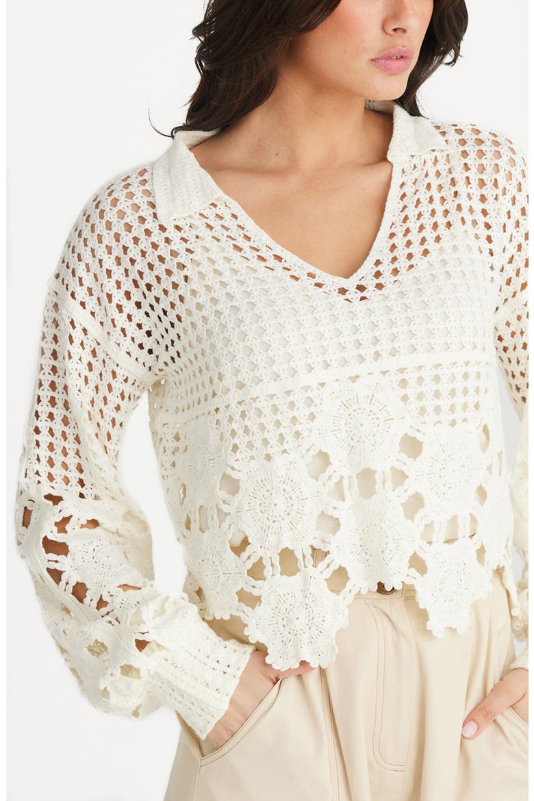 Pixie Open Stitch Top, Alternate, color, OFF WHITE