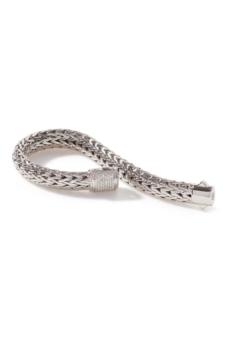Icon Bracelet, Sterling Silver, Diamonds, 10.5mm, Alternate, color, DIAMOND