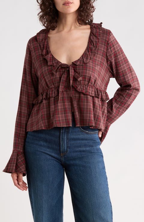 Ruffle V-Neck Top