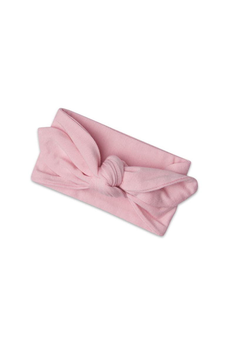 Jersey Long Sleeve Footie & Head Wrap Set, Alternate, color, Blush