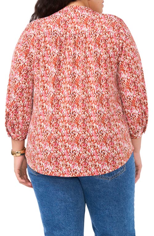 VINCE CAMUTO VINCE CAMUTO RUMPLE V-NECK LONG SLEEVE TOP