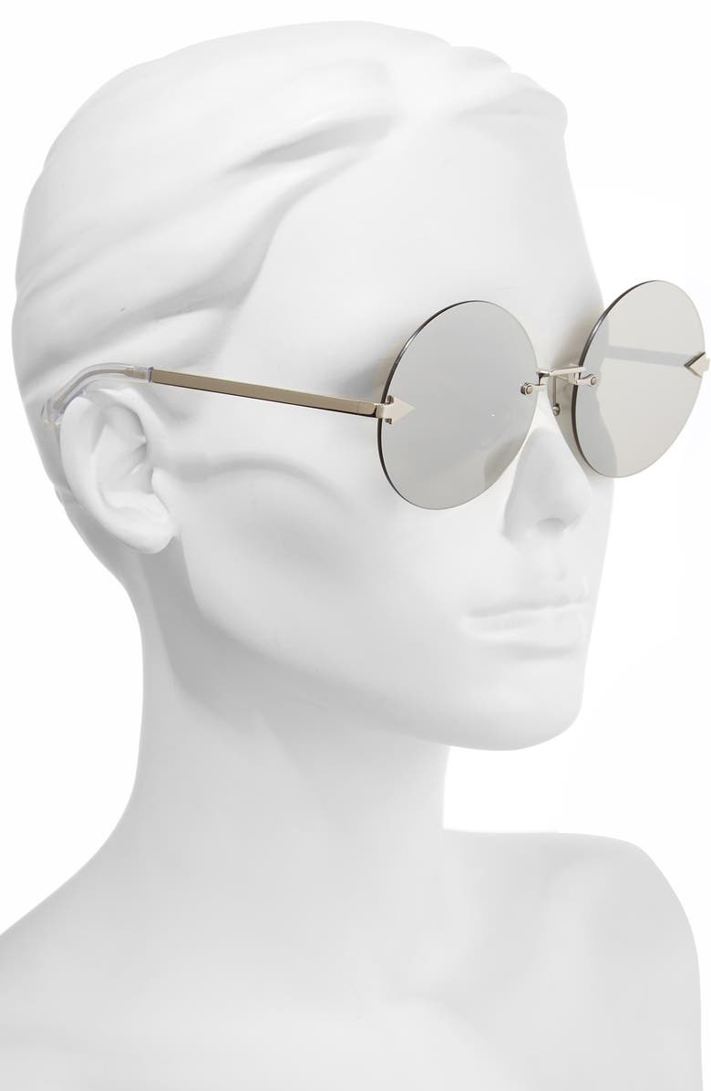 Karen Walker Disco Circus 60mm Rimless Round Sunglasses, Alternate, color, 