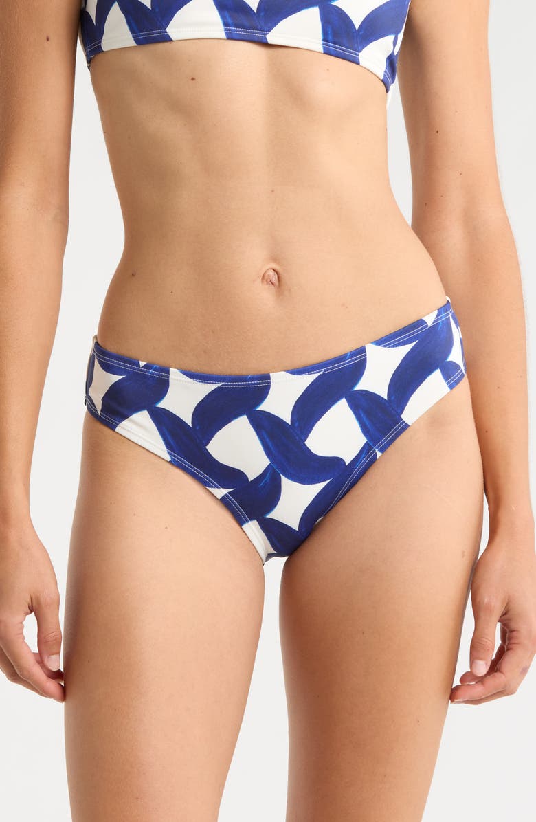 Hutch Betsy Bikini Bottoms, Main, color, Ivory/Blue