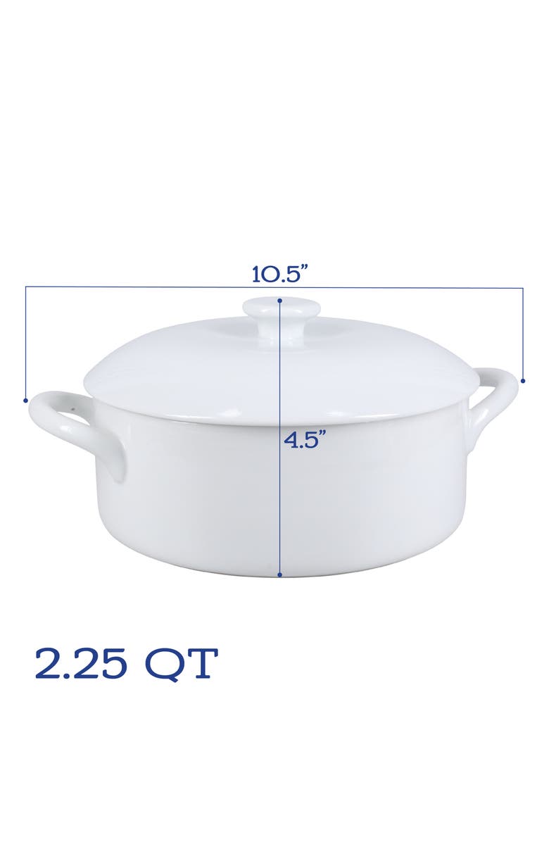 BIA Cordon Bleu Taos Round Covered Casserole Dish, Alternate, color, White