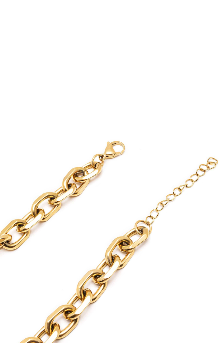 Nialaya Round Cable Chain Necklace, Alternate, color, Gold