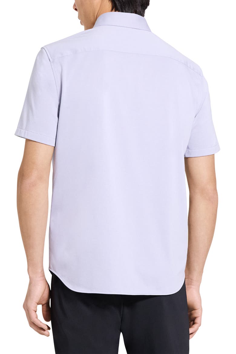 Irving Structure Knit Short Sleeve Button-Up Shirt, Alternate, color, GRAY LILAC