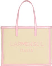 CARMEN SOL Roma Large Canvas Tote