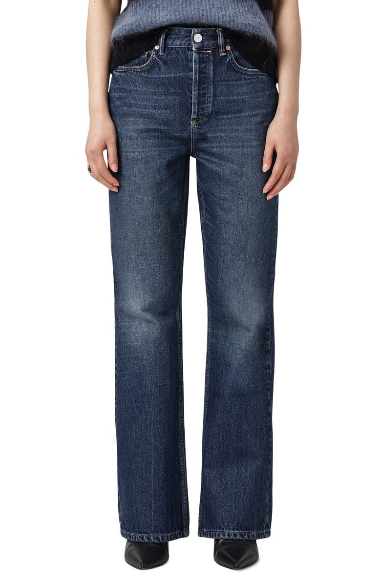 AllSaints Mathilde Straight Leg Jeans, Main, color, Dark Indigo