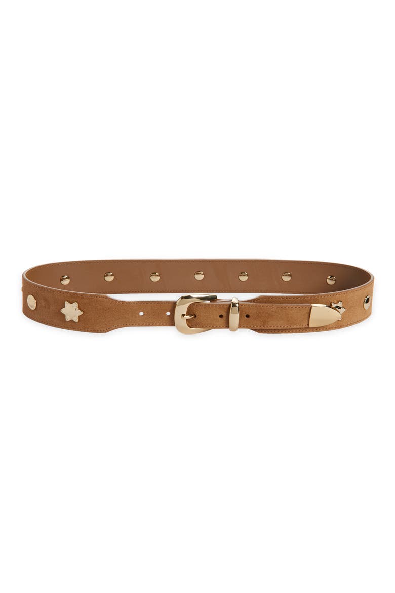 Sun Medallion Wide Belt, Main, color, AGED COGNAC