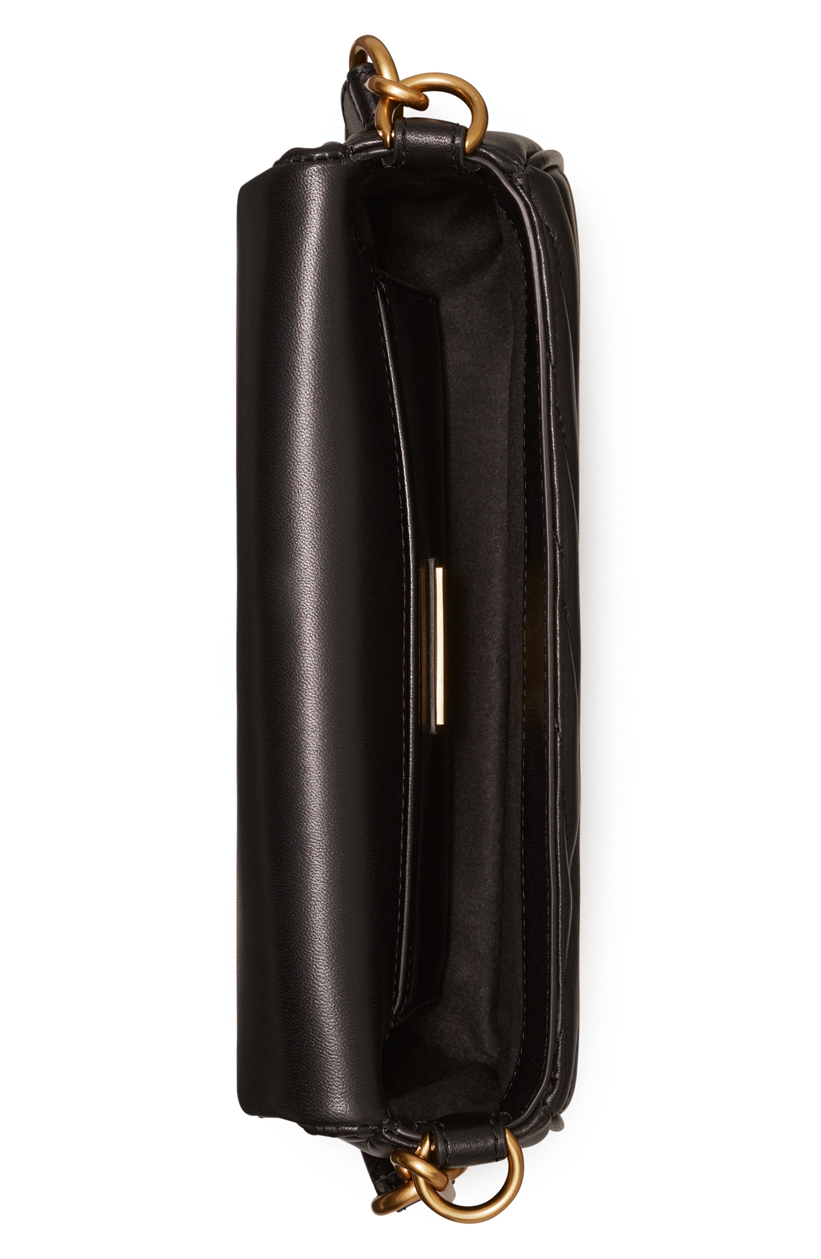 Tory Burch Kira Chevron Small Leather Shoulder Bag, Alternate, color, 