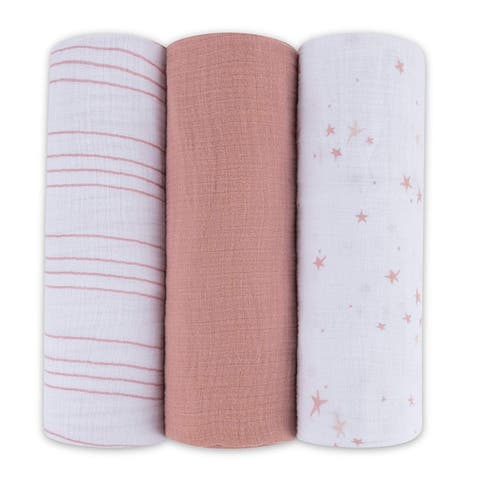 Cotton Muslin Swaddle Blanket 3 Pack