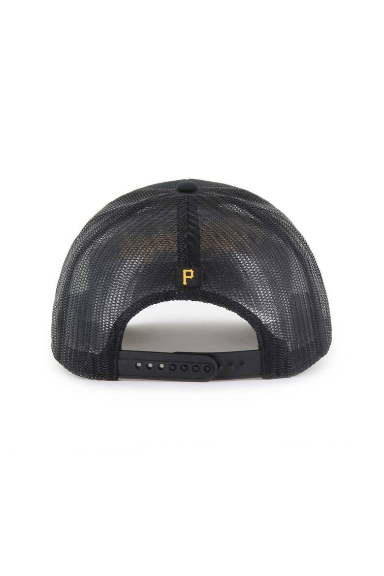 Men's '47 Black Pittsburgh Pirates Garner Trucker Adjustable Hat, Alternate, color, Black