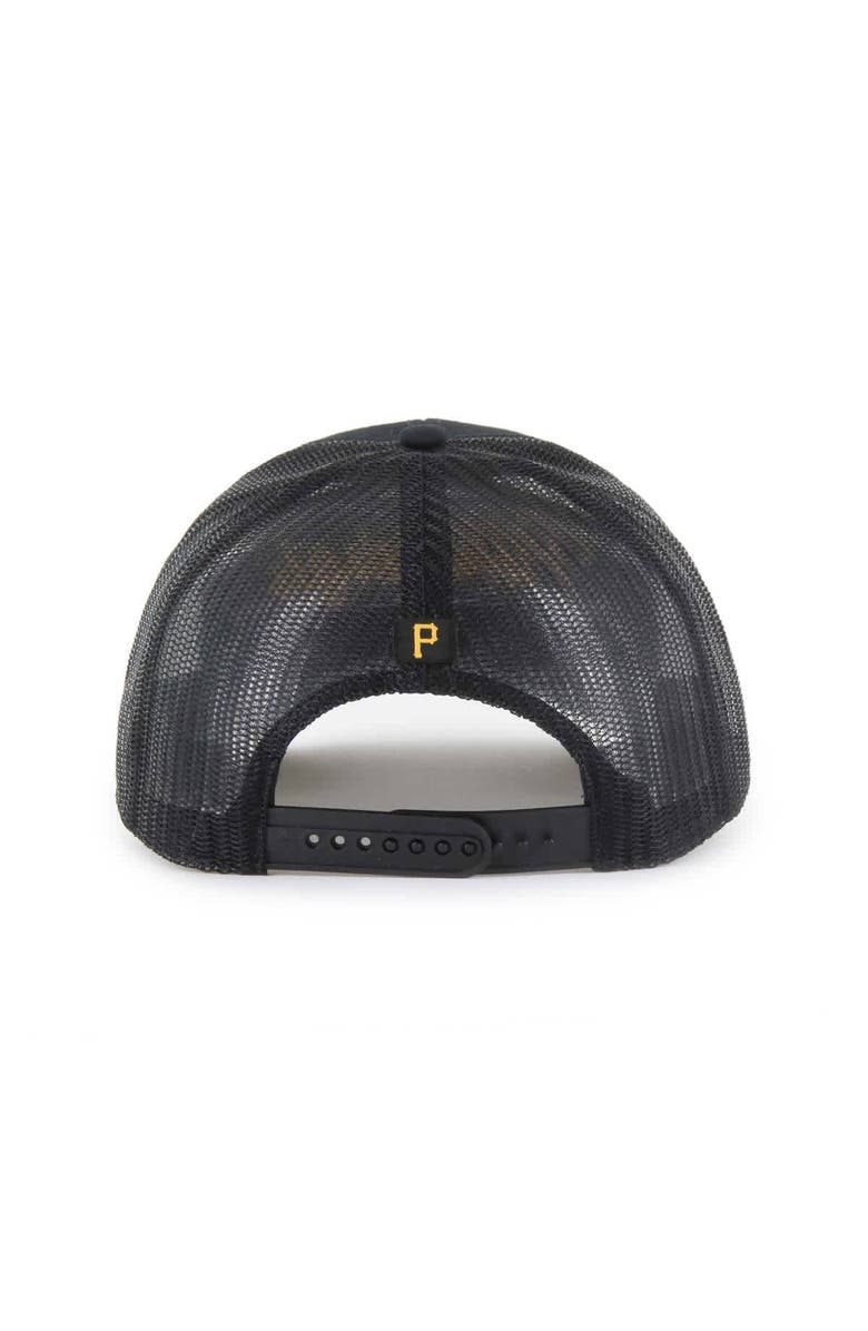 '47 Men's '47 Black Pittsburgh Pirates Garner Trucker Adjustable Hat, Alternate, color, Black