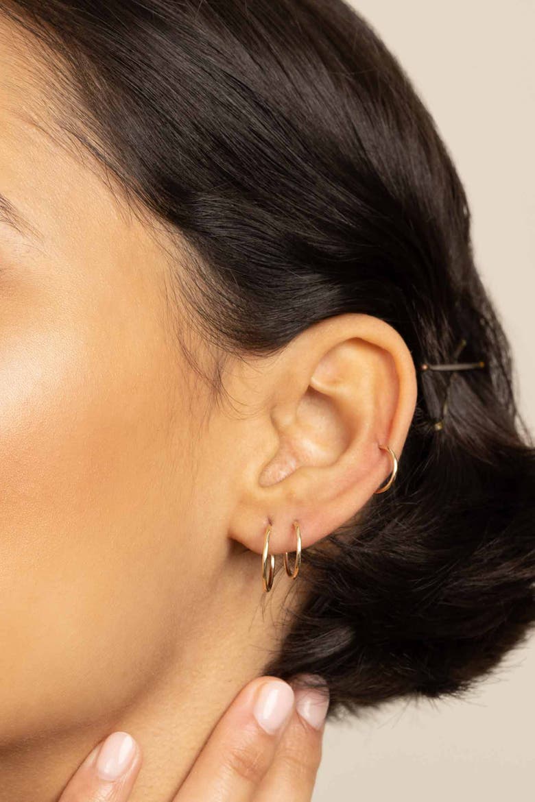 14K White Gold Easy Day Petite Endless Hoops, Alternate, color, White Gold