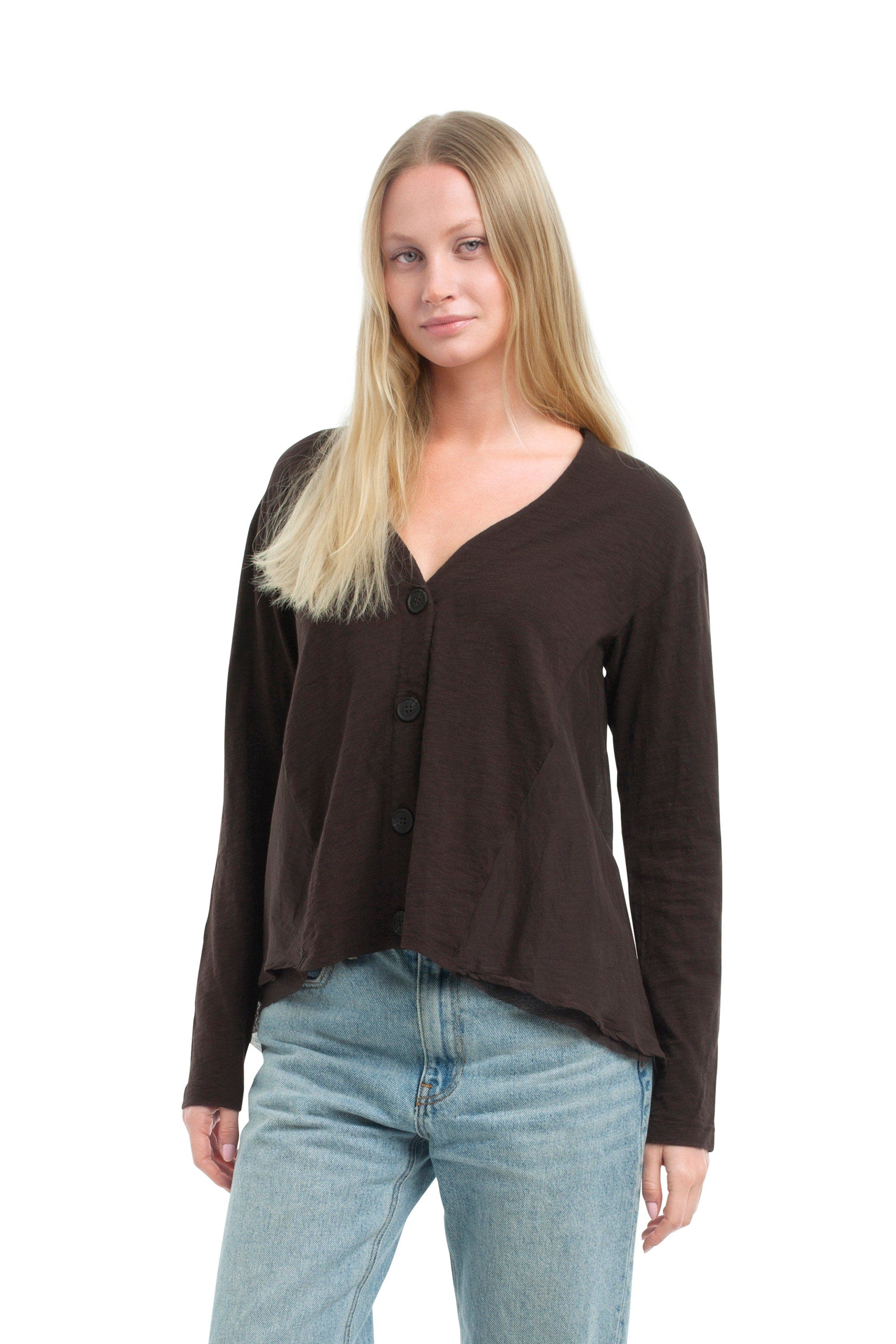 Button Front Mixed Cardigan - image 4