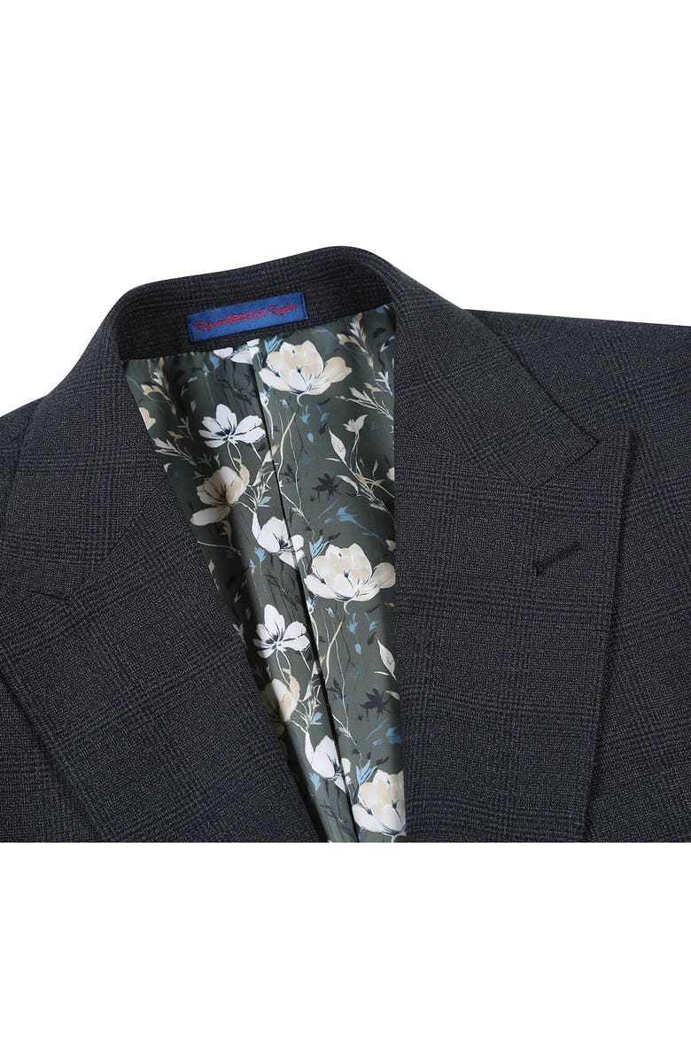 English Laundry Plaid Suit, Alternate, color, Black Olive