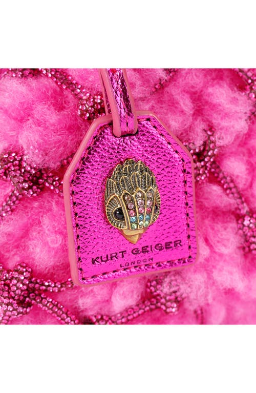 Kurt Geiger London Small Crystal Macramé Bag In Pink