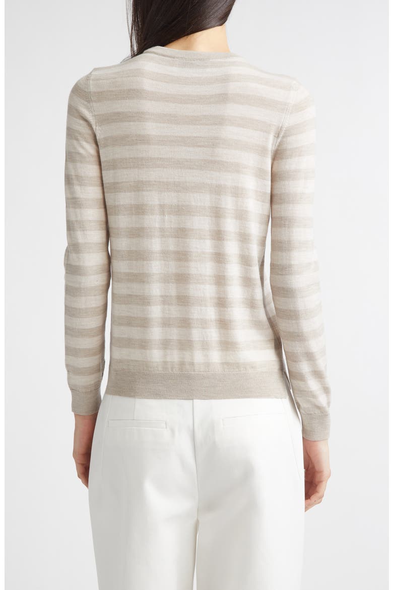Greta Stripe Wool Sweater, Alternate, color, STONE STRIPE