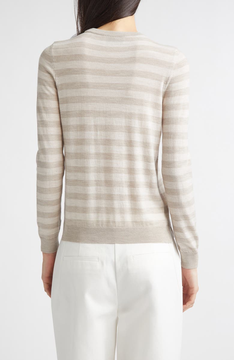 PARTOW Greta Stripe Wool Sweater, Alternate, color, Stone Stripe