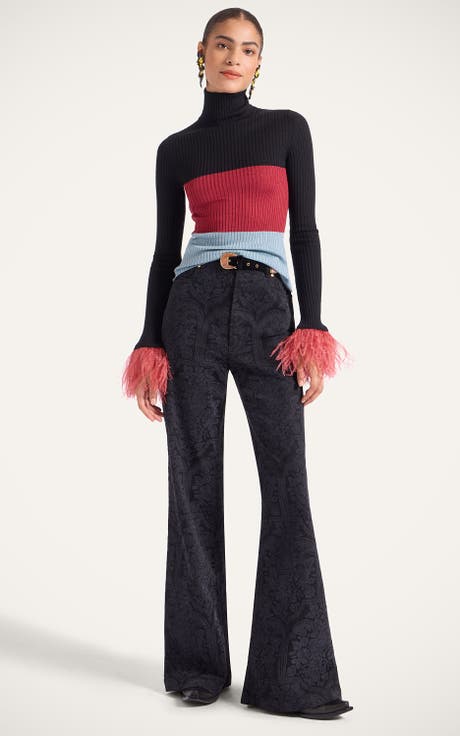 High Kick Top With Feathers