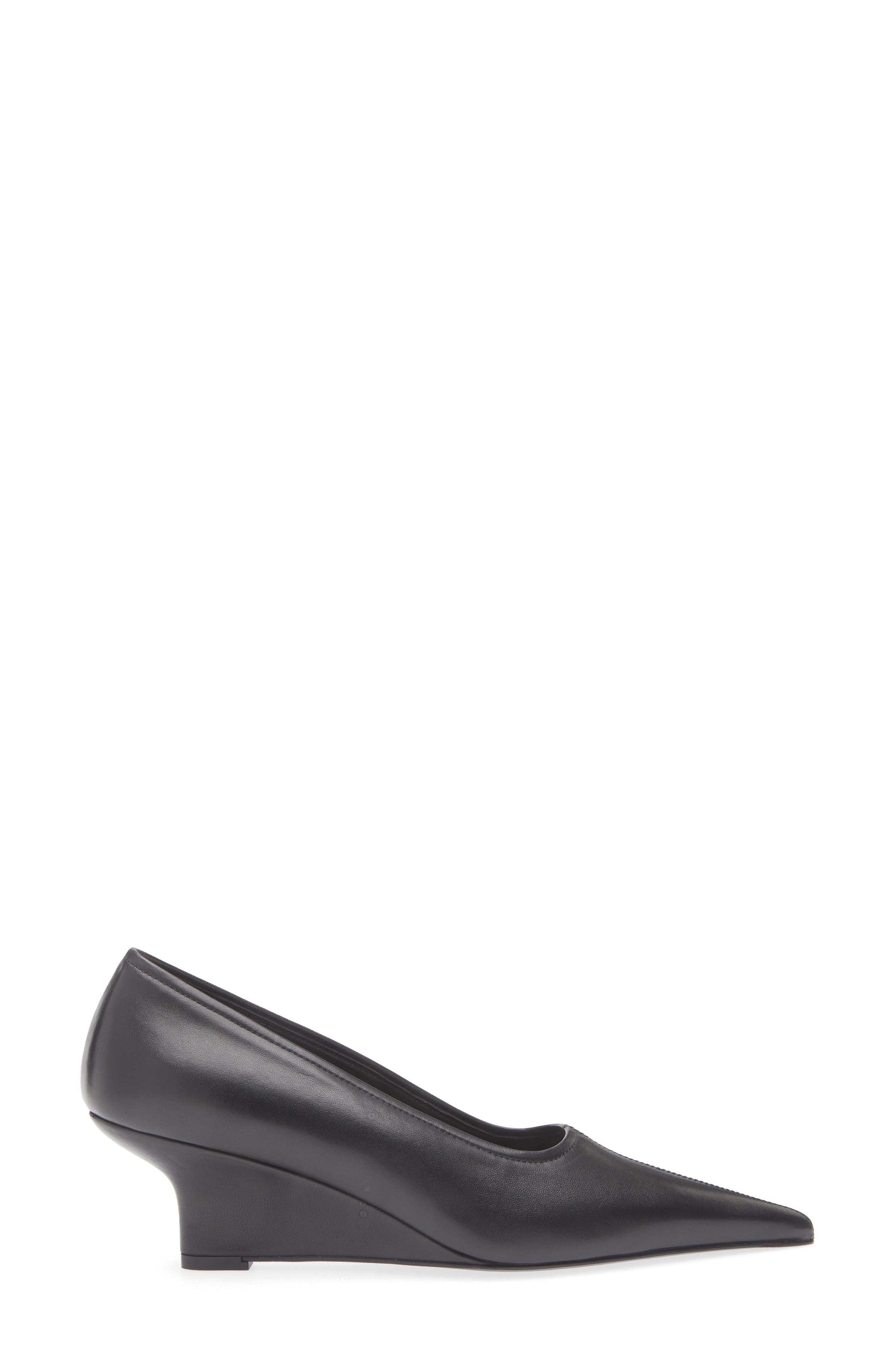 TOTEME Pointed Toe Wedge Pump, Alternate, color, Black