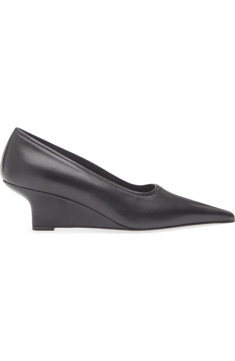 TOTEME Pointed Toe Wedge Pump, Alternate, color, Black