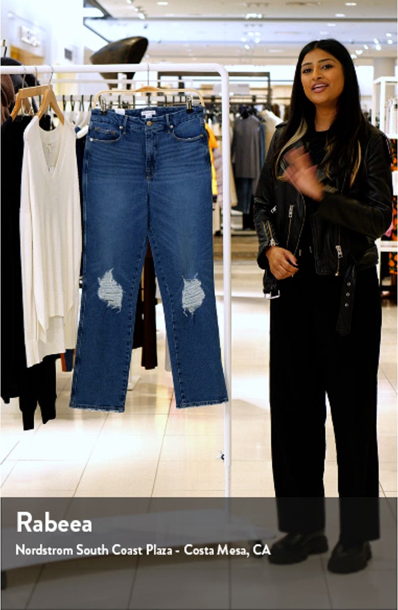 Good Curve High Waist Distressed Straight Leg Jeans, sales video thumbnail