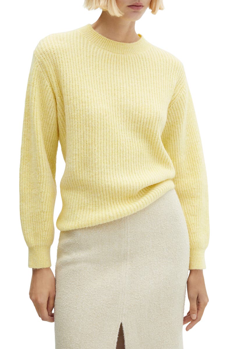 MANGO Puff Sleeve Sweater, Main, color, 